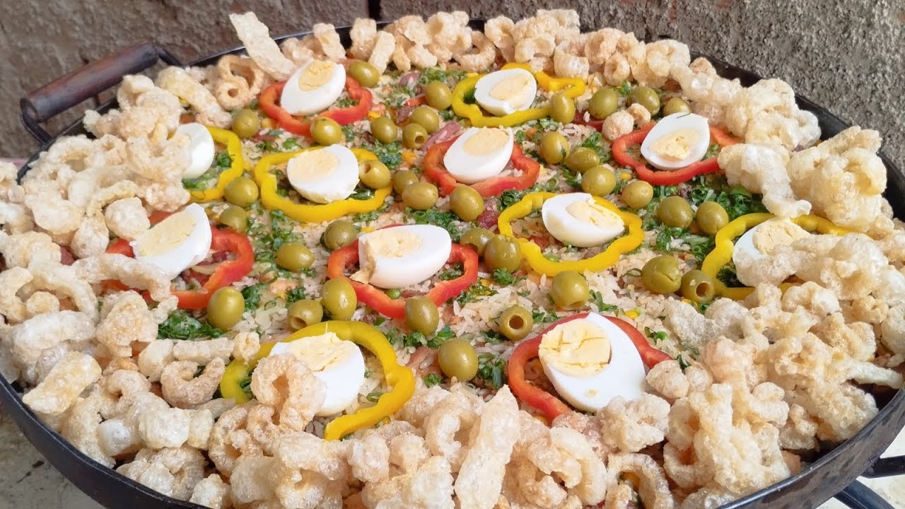 paella mineira no disco de arado
