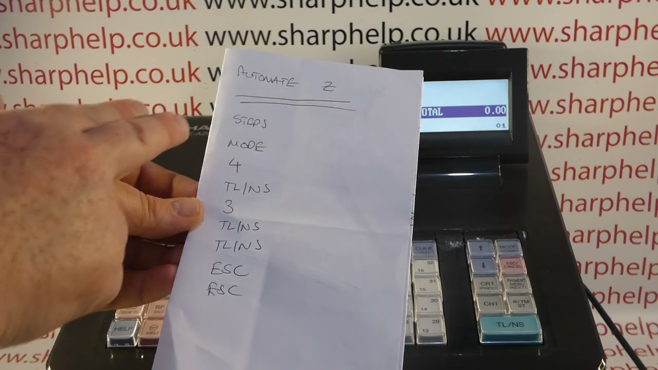 AUTO KEY Macro Sequence Programming For Fast Z1 Financial Sales Report Sharp XE-A207 / XEA207 Tills