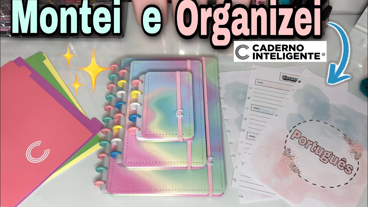 MONTANDO E ORGANIZANDO MEU CADERNO INTELIGENTE 😍🤩/ Giovanna Teles