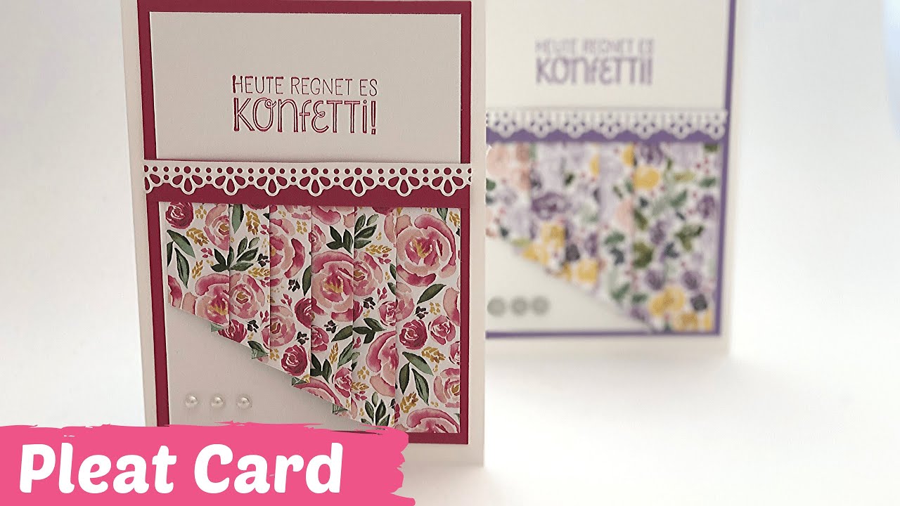 Pleat Card-Faltkarte mit Trick-Vorhang Karte--DIY