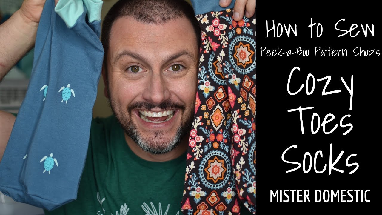 How to Sew Cozy Toes Socks with Mx Domestic - Pattern by Peek-a-Boo Pattern Shop
