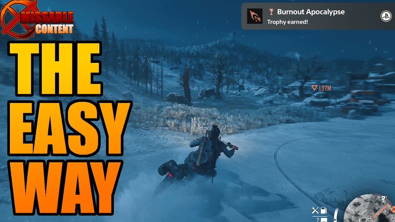 Days Gone BURNOUT APOCALYPSE Trophy / Achievement Guide (How To 5 Second Drift)
