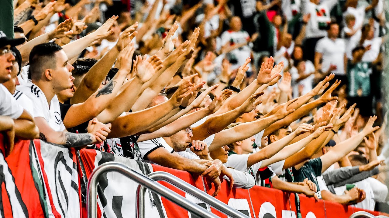 Doping kibiców Legii na meczu z Zagłębiem