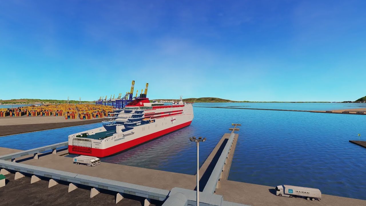 Ship Simulato:RORO ship berthing test in Gibraltar