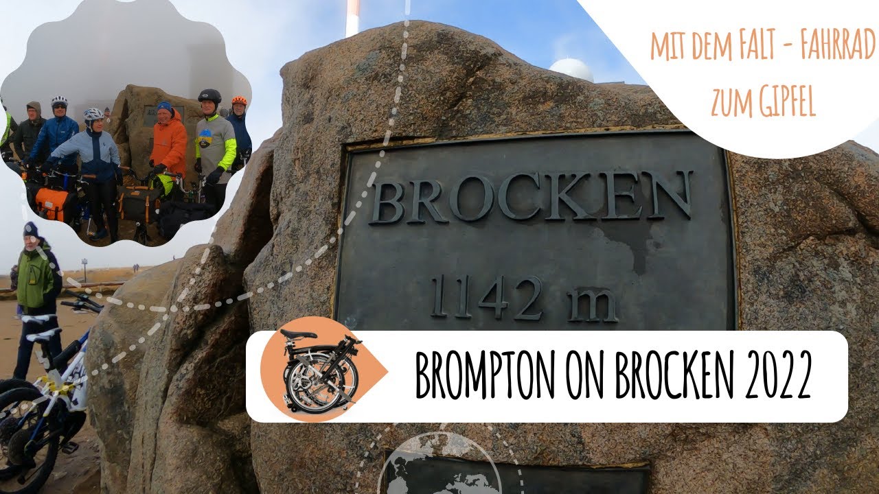 Brompton on Brocken Mit dem Faltrad Fahrrad von Schierke zum Gipfel. Aprilwetter und wilde Abfahrt