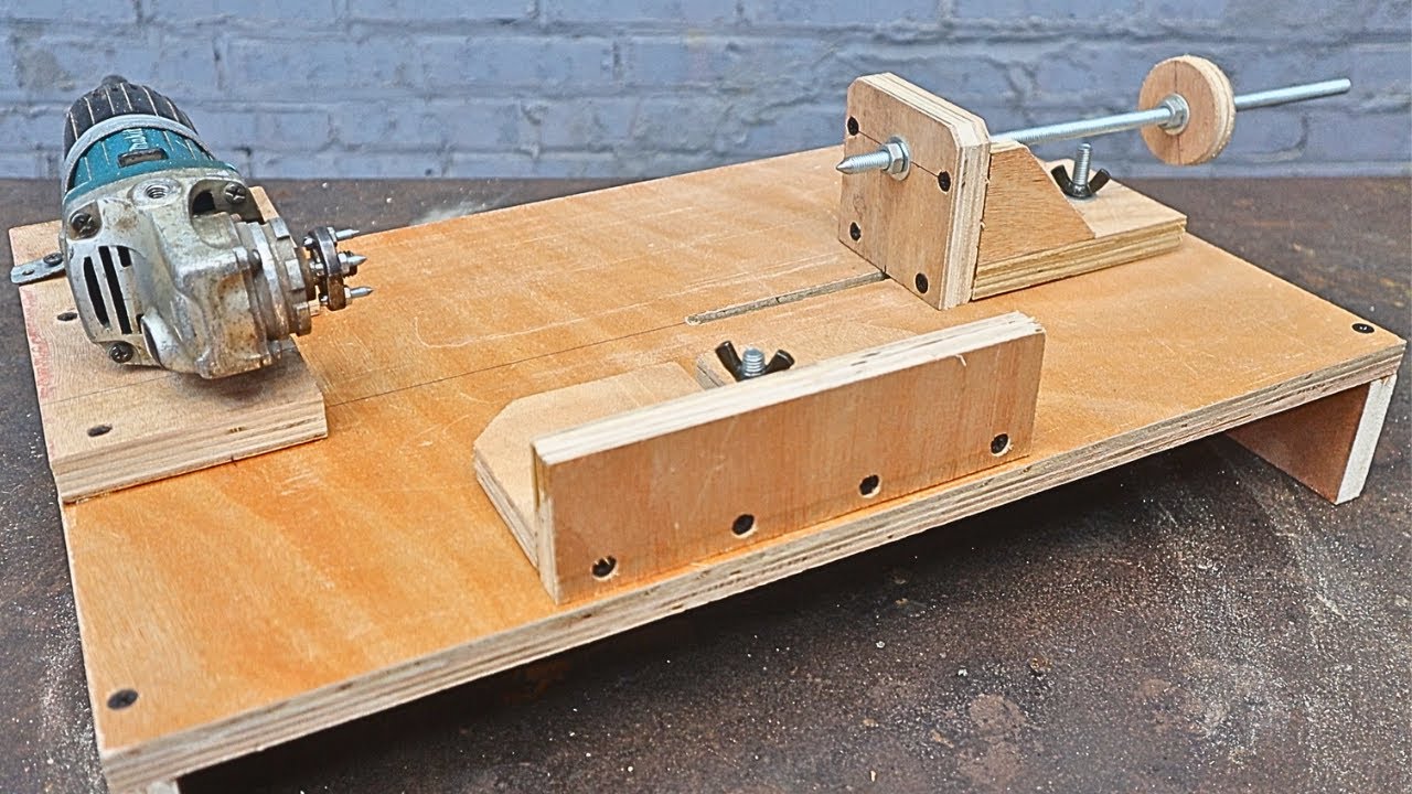 Great wood turning idea with surprising angle grinder tips for you /  Homemade lathe