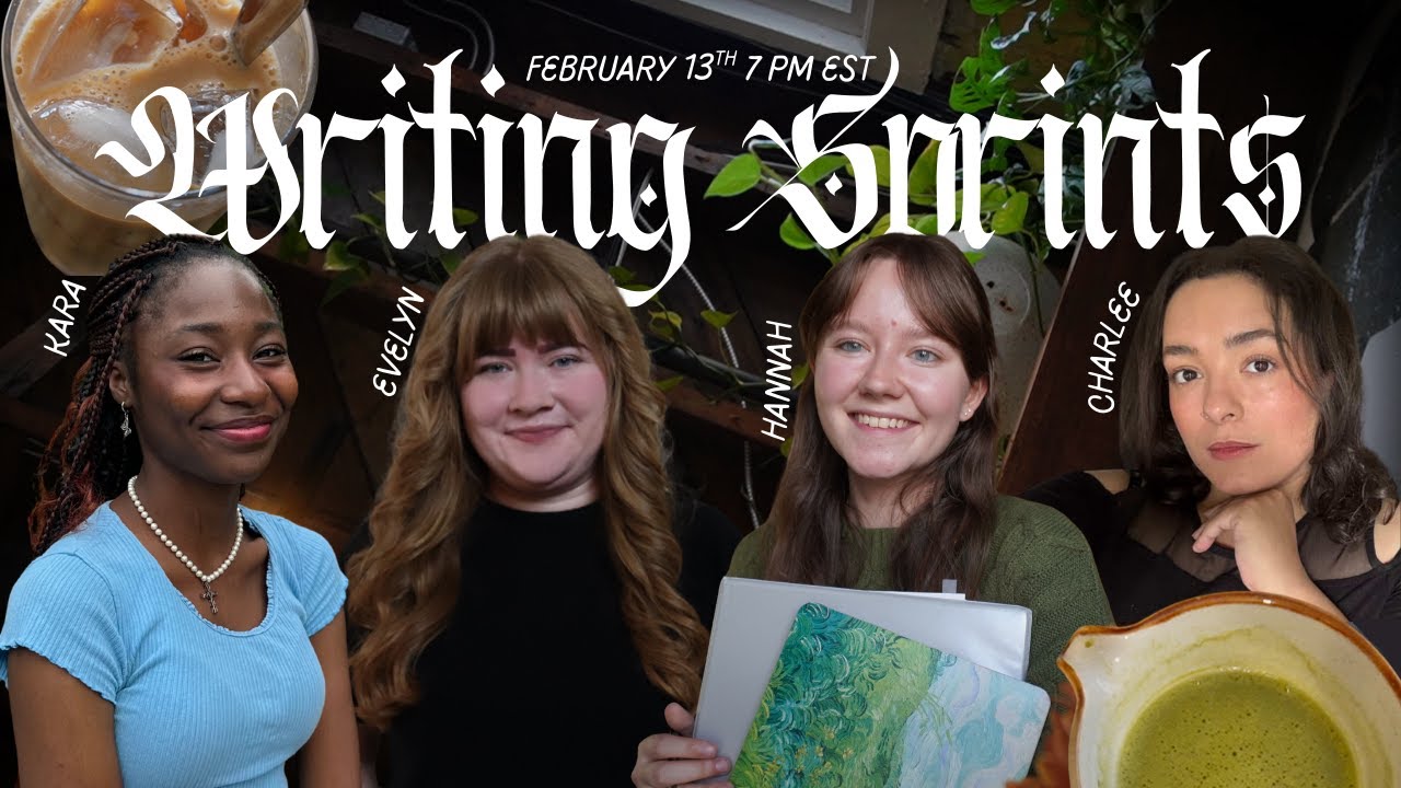 writing sprints with the besties! feat. @evelynwrites @charleeraewrites @karaonpaper