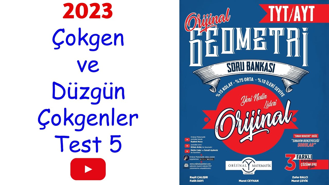 Orijinal geometri çokgen ve düzgün çokgenler test 5