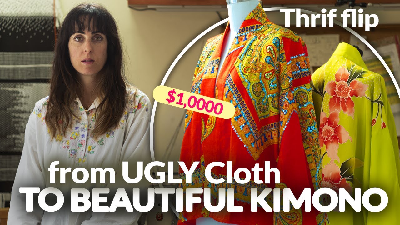 I turned UGLY cloth into BEAUTIFUL kimono
