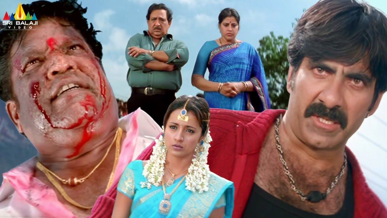 Ravi Teja's Mass Warning Scene | Krishna | Telugu Movie Scenes | Kadhal Dandapani | Sri Balaji Video