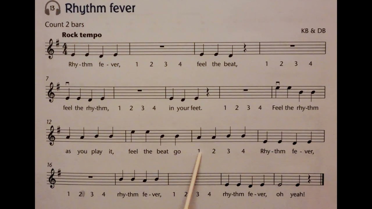 13 Rhythm Fever piano accompaniment at rehearsal speed