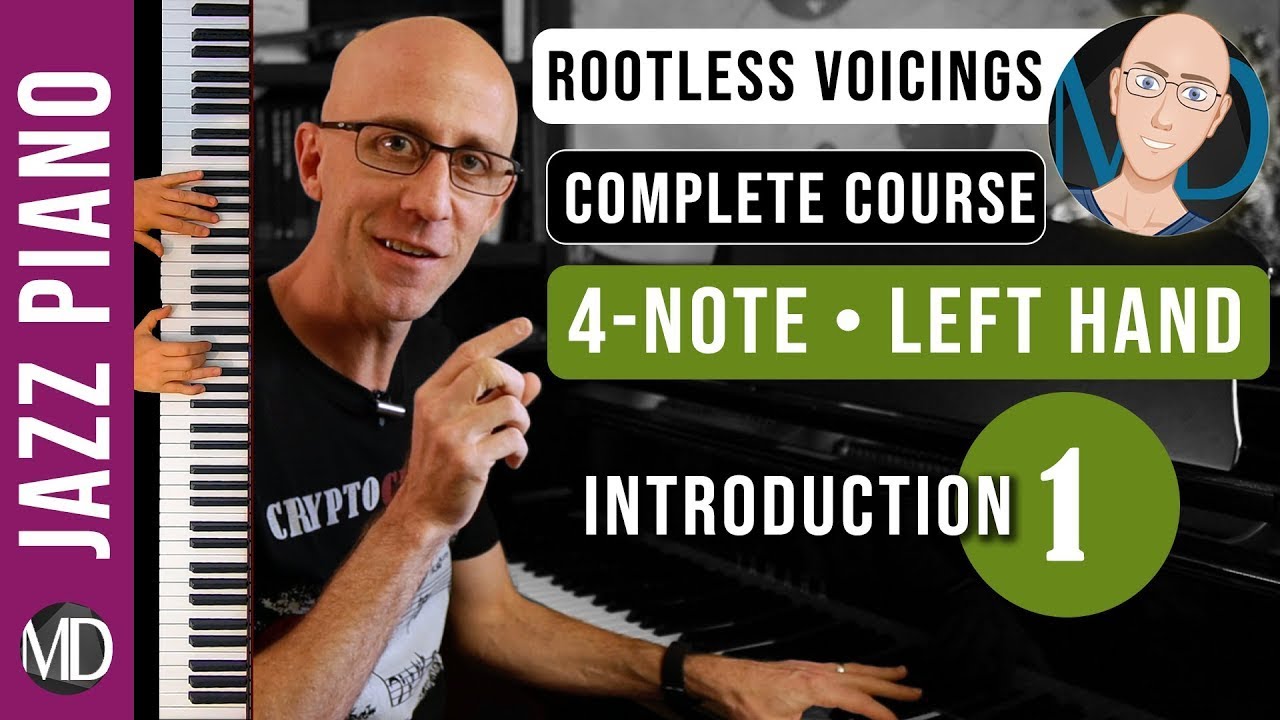 Jazz Piano 4-note Rootless Voicings | Piano Tutorial | Left hand voicings with no root | PDF