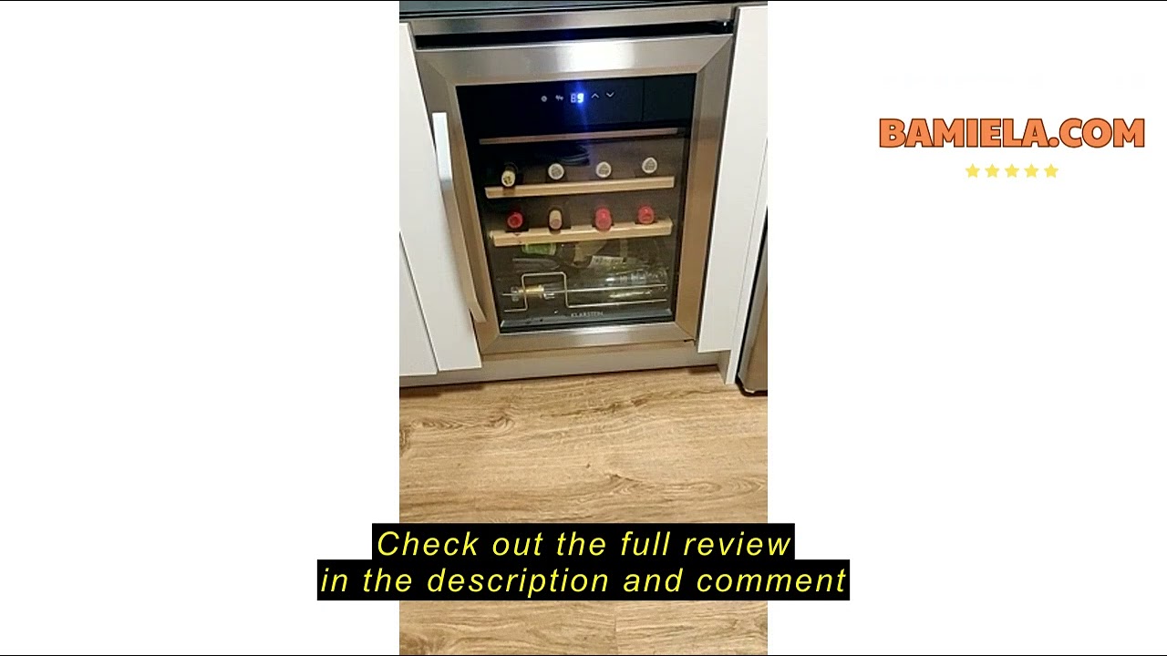 Review KLARSTEIN Wine Cooler Fridge, Dual Zone Wine Fridge with Glass Door, 2 Programmable Cooling Z