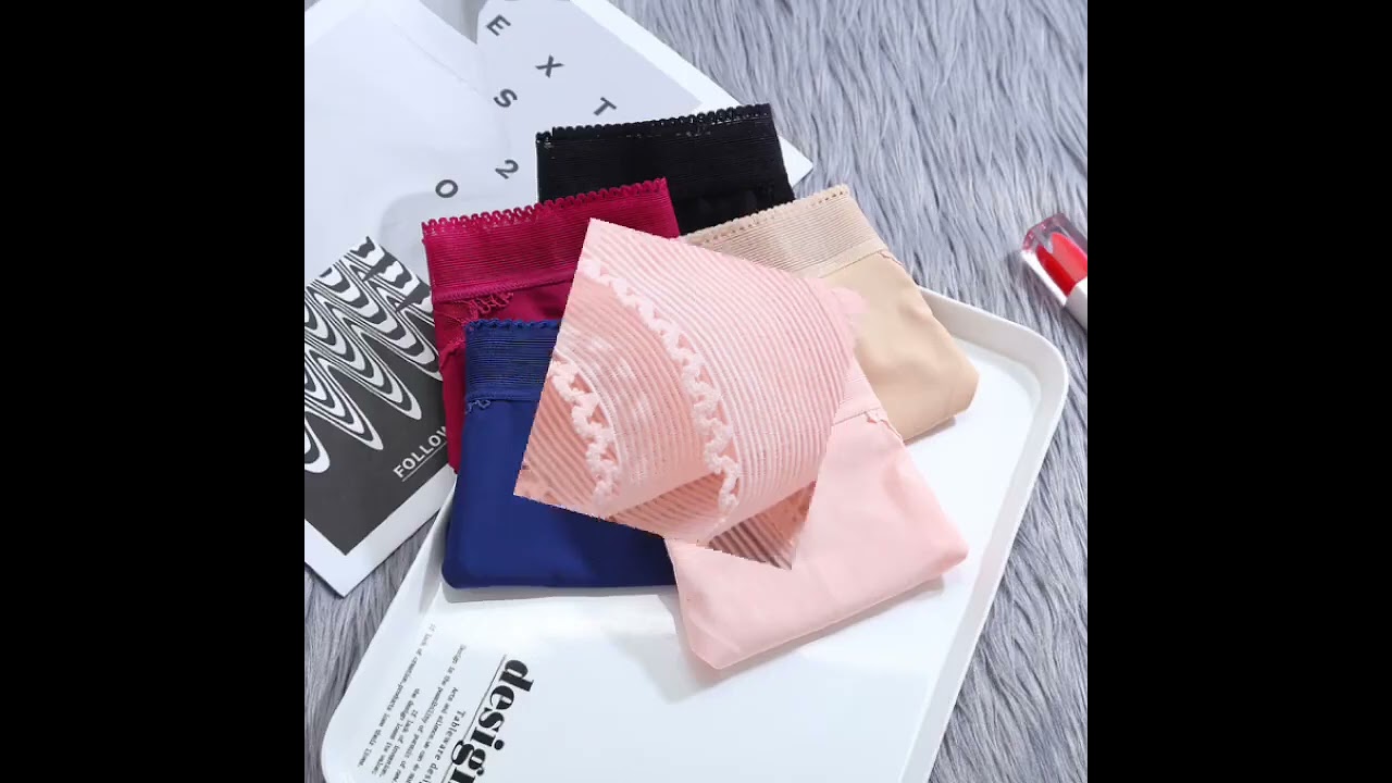 Lace edge sexy pure cotton antibacterial crotch panties