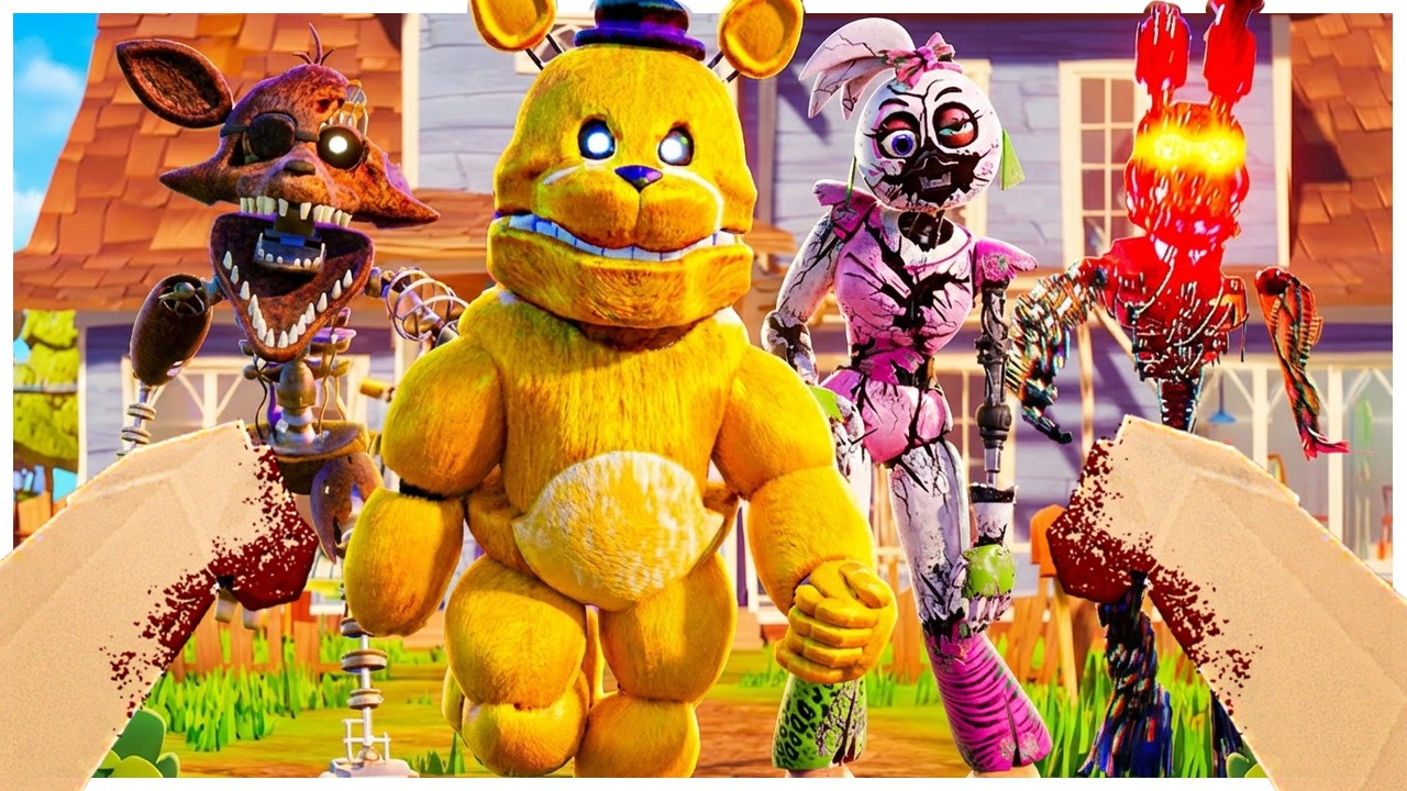 Hello Neighbor but I DESTROYED it with FNAF Mods...