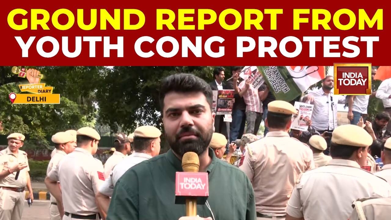 Ground Report: Youth Congress Protests Outside EC HQ Demanding CEC Gyanesh Kumar's Resignation