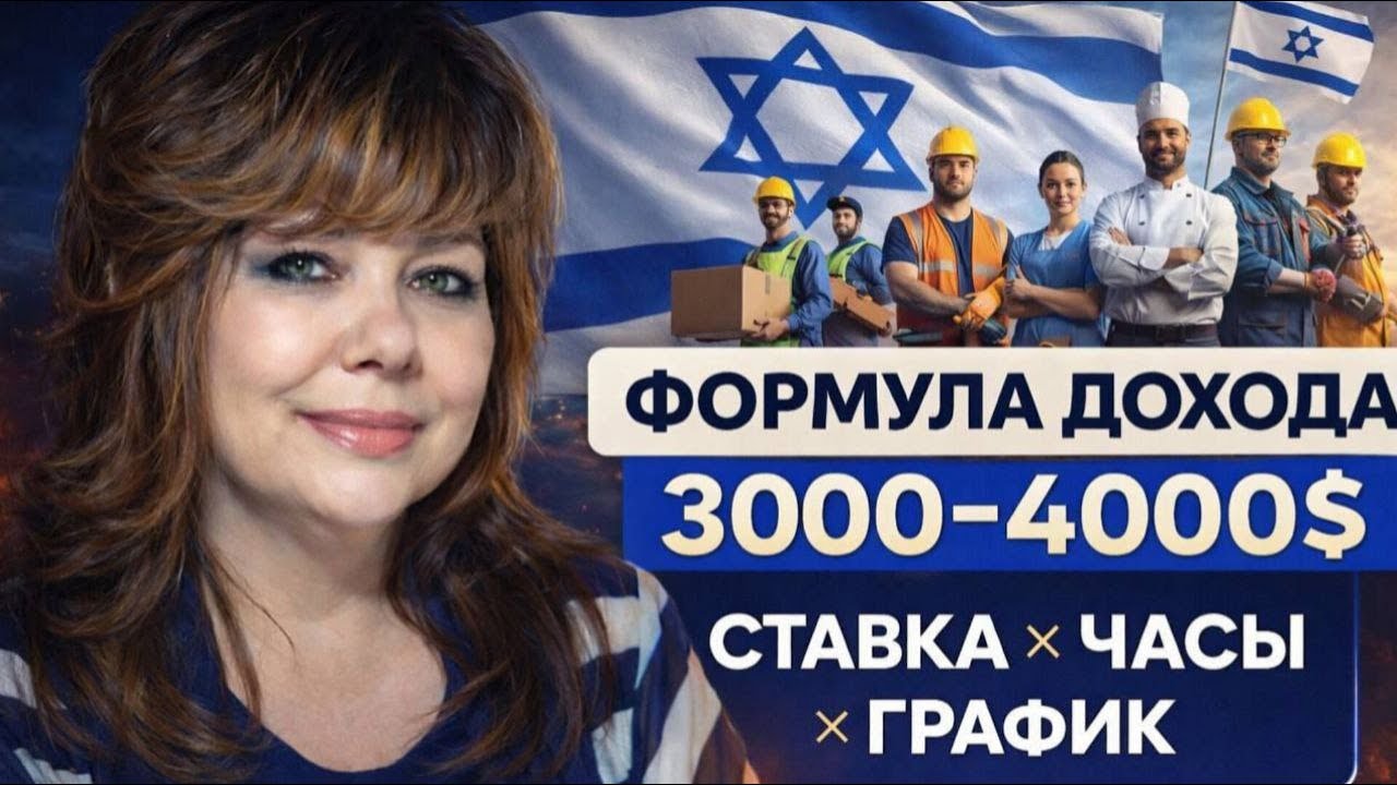 Ставка, часы, график - детально о реальном доходе.  #работавизраиле