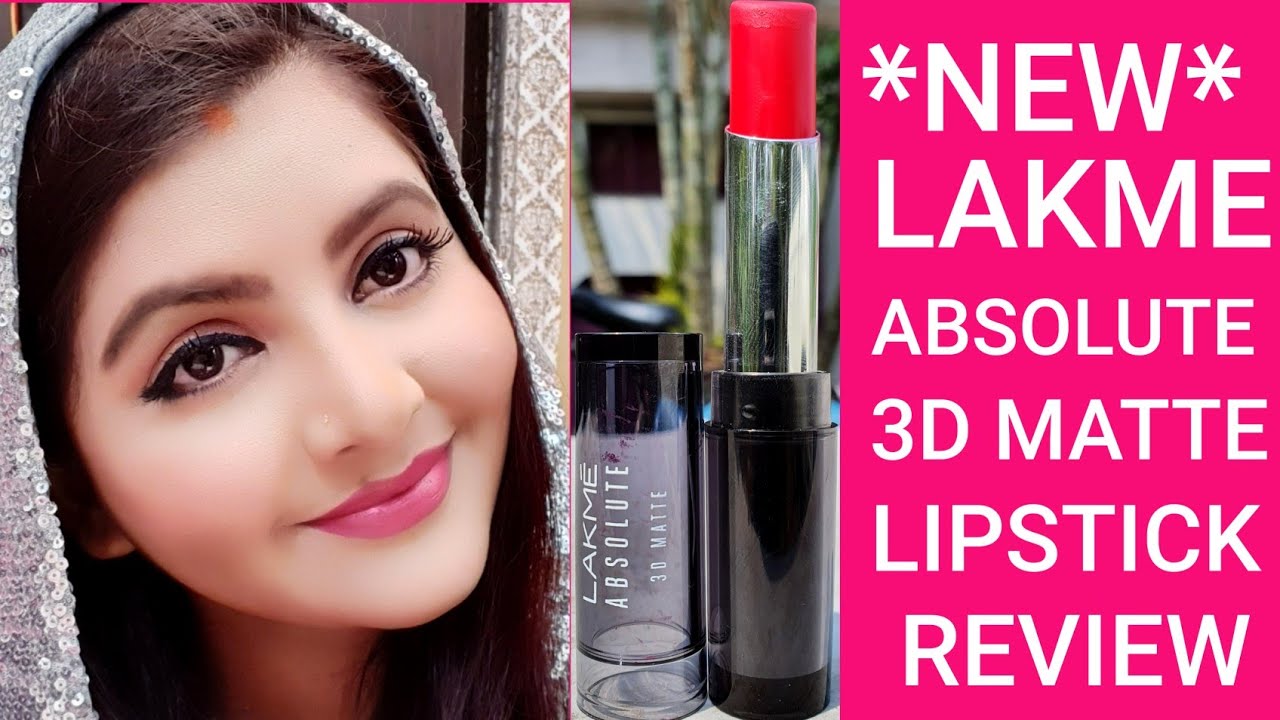 Lakme Absolute 3D Matte Lipstick shade Pink Passion lip swatches & review | RARA | LAKME absolute |
