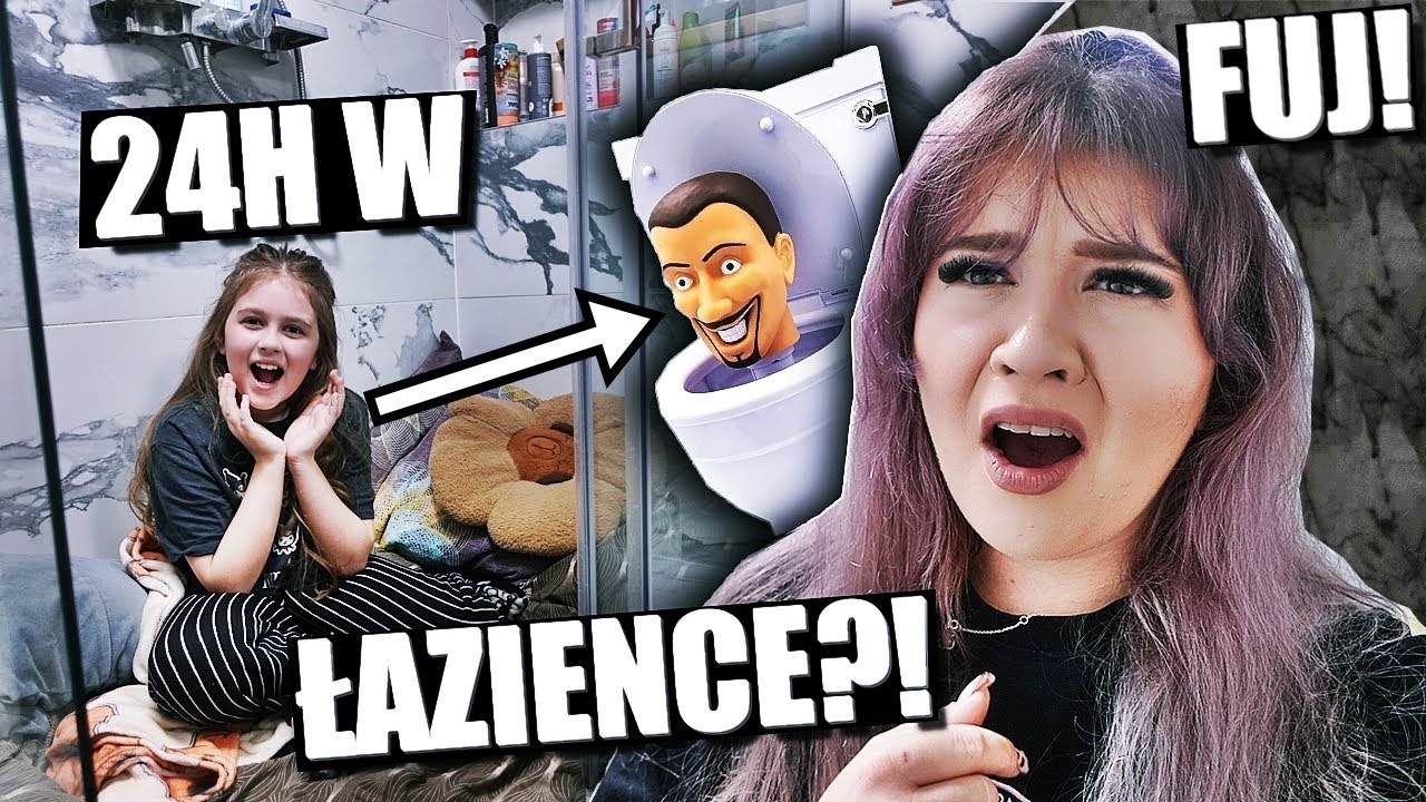 SIOSTRA ZAMKNĘŁA NAS W ŁAZIENCE NA 24H! 😱 ze SKIBIDI toilet 🤯 🚾 CHALLENGE