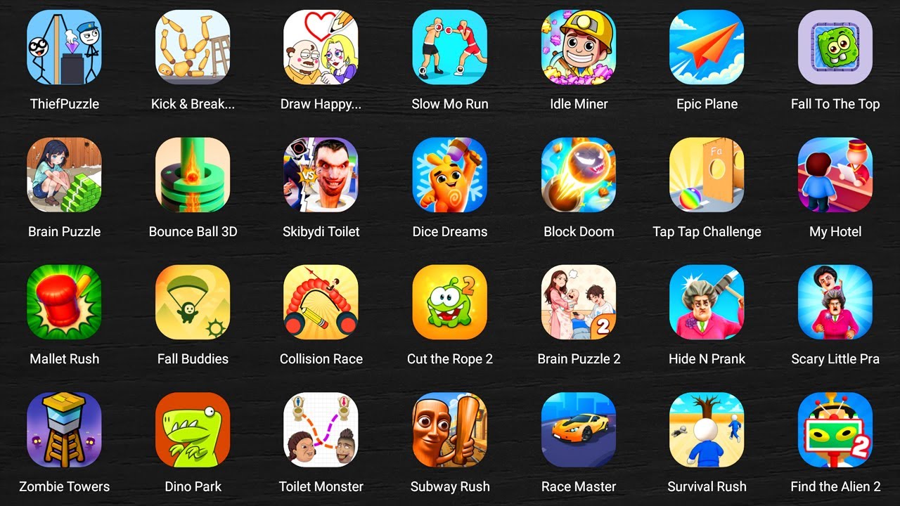 Roblox,Pet Runner,Hill Climb Racing,Murder,Brain Puzzle:Tricky Quest,Zombie Tsunami,Snake Lite...