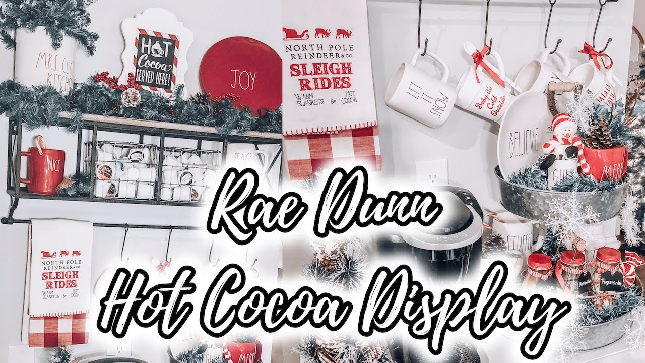 HOT COCOA BAR DECORATE WITH ME 2019| RAE DUNN| TIERED TRAY DECOR