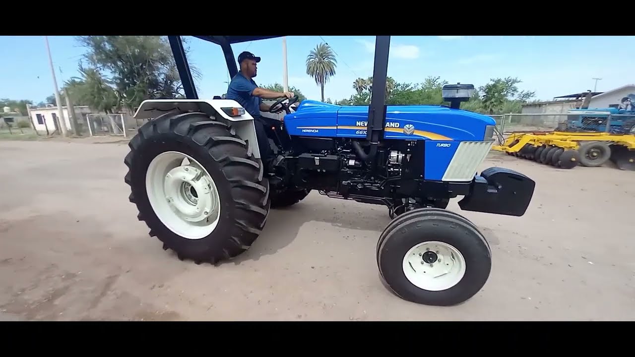 ENTREGAMOS 6610 BASICO TRACTOR DE 90 HP RODADO 18.4-34 & RASTRA 24 DISCOS NEW HOLLLAND 100% MEXICANO