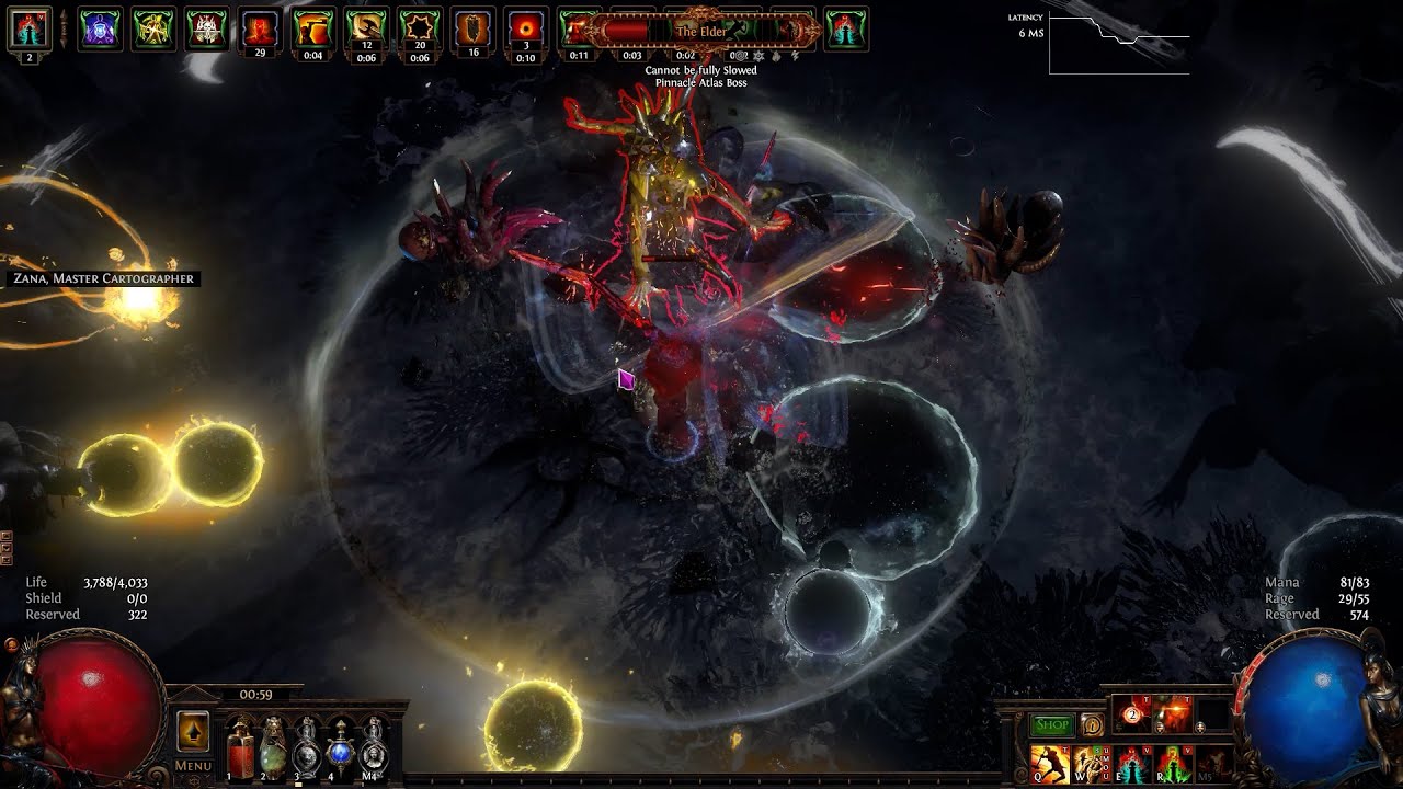 POE Killing The Uber Elder For The First Time (3.21 Boneshatter) - KFear