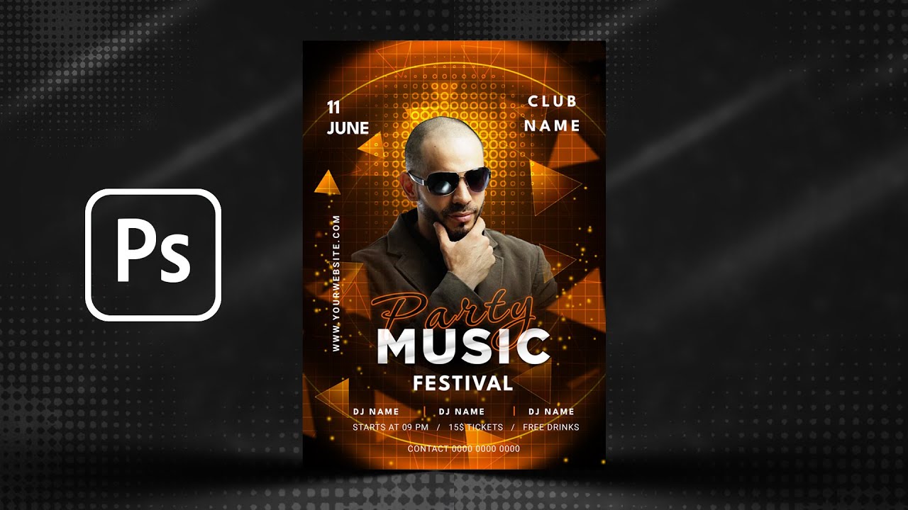 How to Make Music Festival Poster / Flyer | Photoshop Tutorial | 4