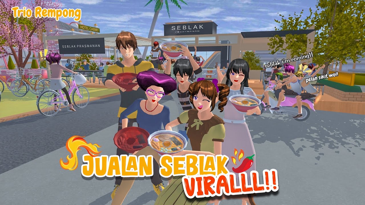 JUALAN SEBLAK VIRAL!! || TRIO REMPONG || SAKURA SCHOOL SIMULATOR