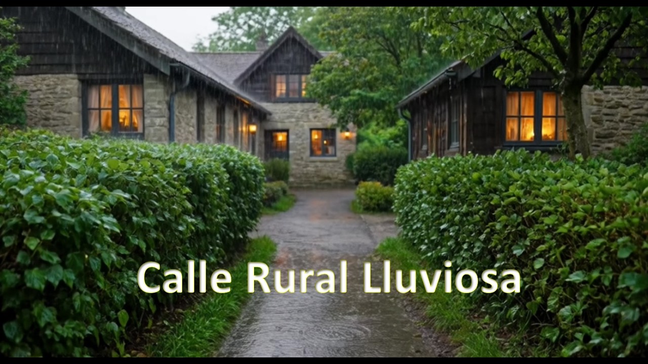 Calle Rural Lluviosa 🌧️ | Piano Relajante para Dormir y Sentirse en Paz