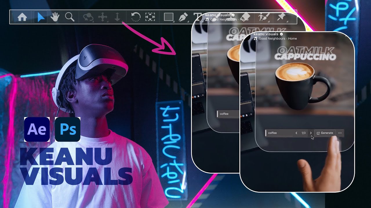 Вирусные ролики Киану | Урок по генеративной реальности в After Effects