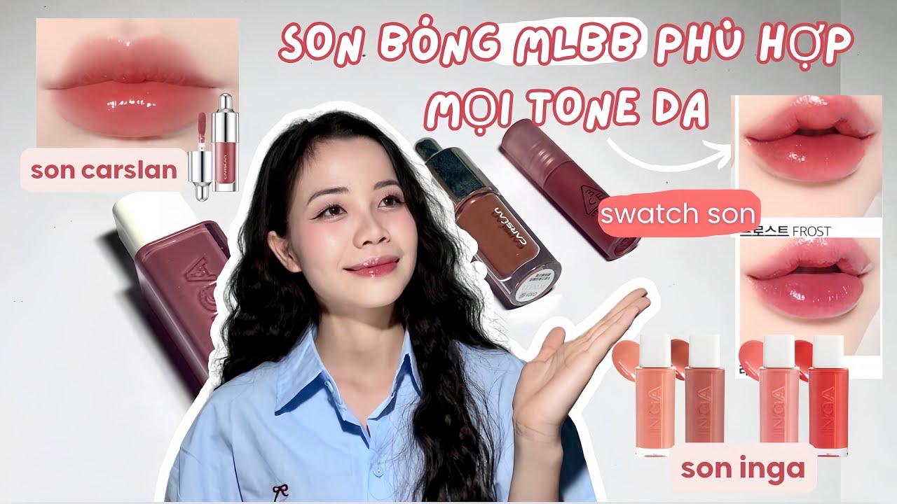 Son bóng Hot Hit Tiktok 🔥 Inga lại ra dòng mới, màu son QUÁ ẢO? Inga,Carslan, 3CE