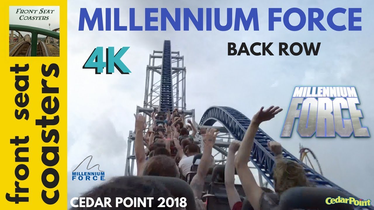 Millennium Force 4K POV Cedar Point 2018 Roller Coaster Back Seat On-Ride