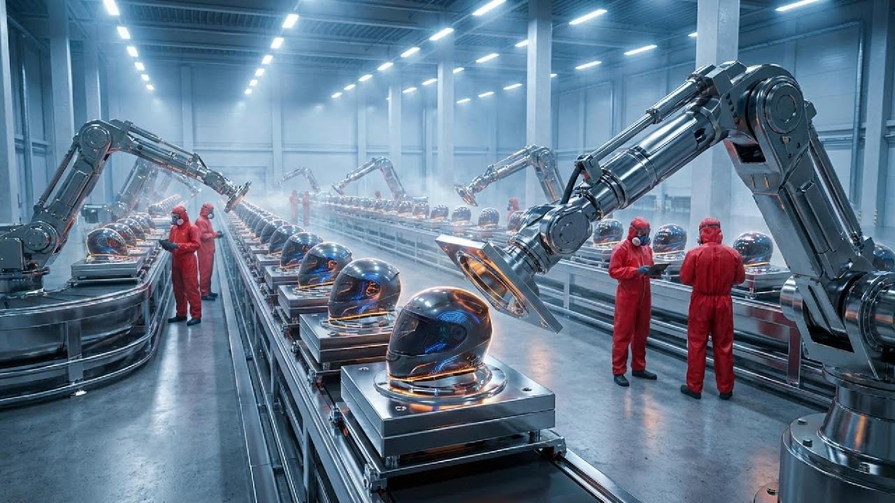 BILLION-DOLLAR SECRET: Inside the High-Tech Helmet Shell Molding (FULL PROCESS) | Material Genesis