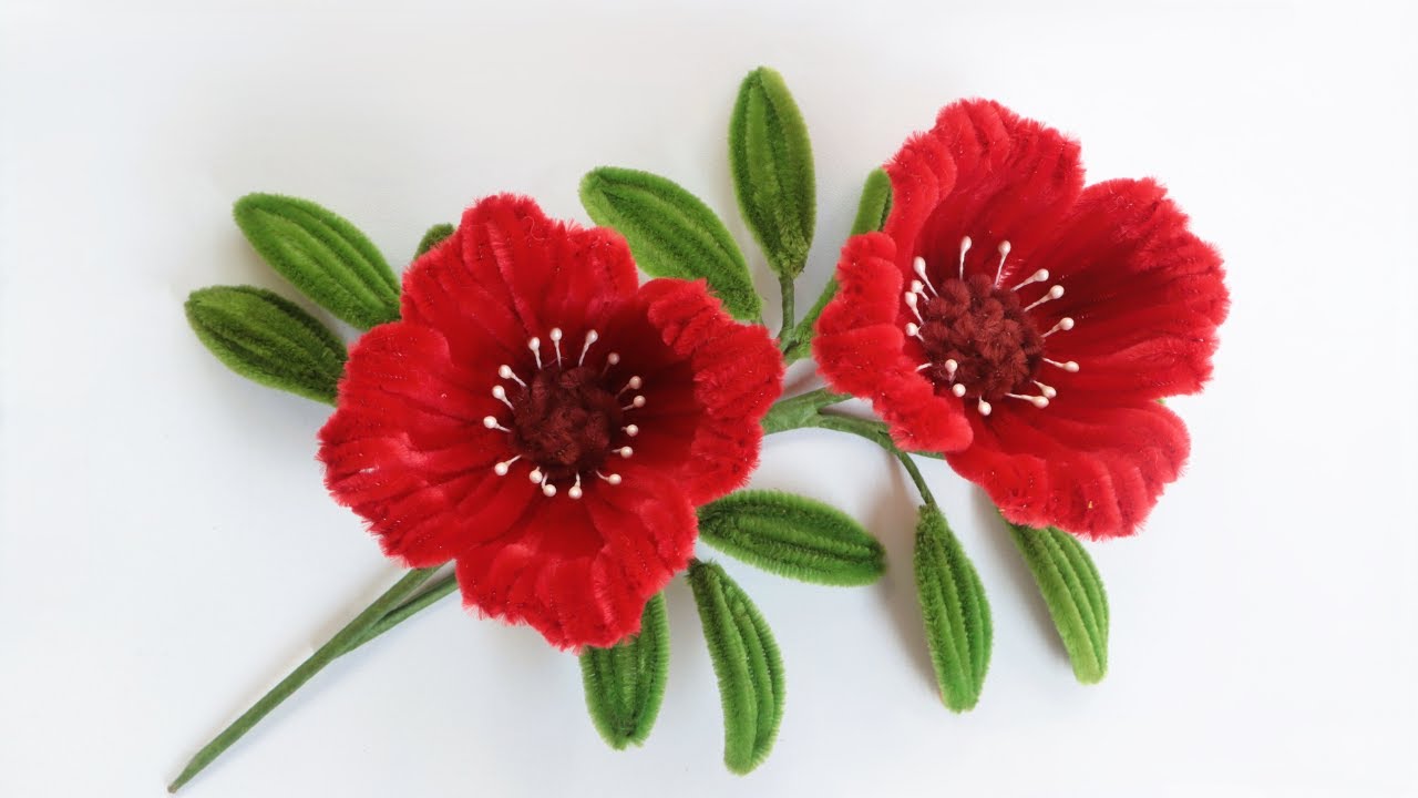 Pipe Cleaner Flowers Crafts / Make Pretty Flowers with Pipe Cleaners / Easy DIY