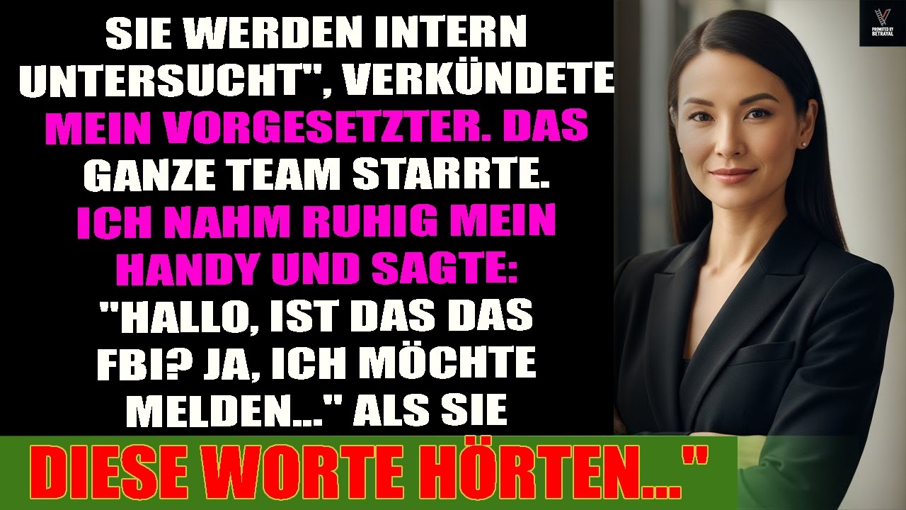 Mein Manager sagte, ich werde untersucht – also rief ich meinen echten Arbeitgeber an