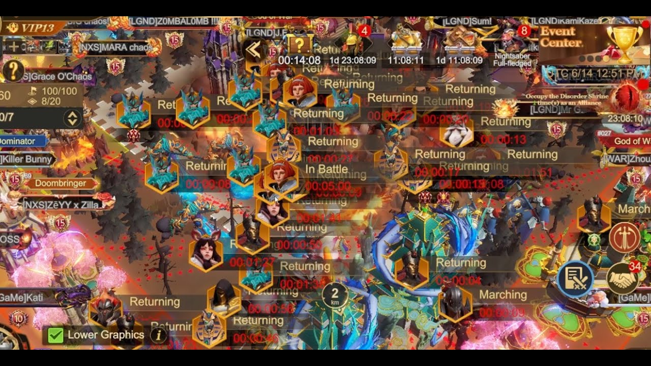 Epic Disorder 4-way Center Clash | Land of Empires