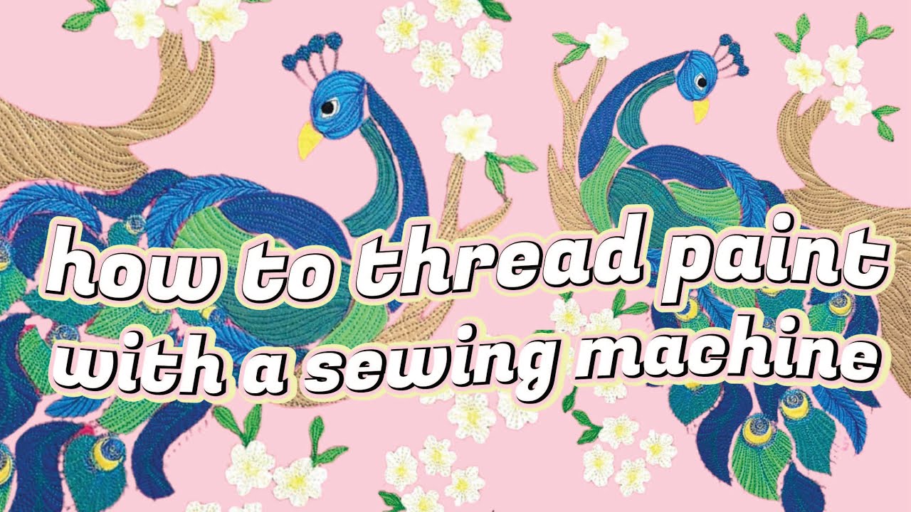 Thread painting on your sewing machine with raw edge applique for beginners
