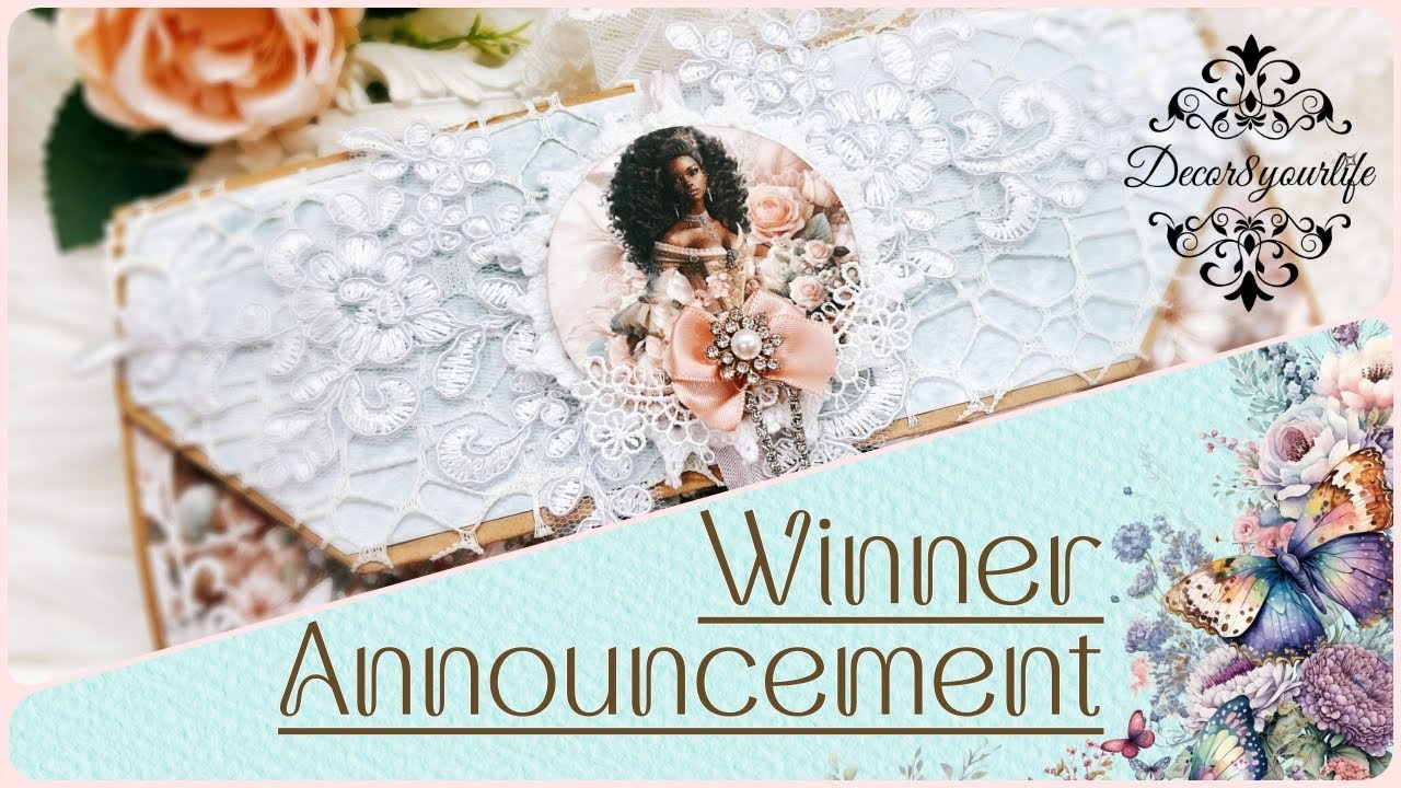 Lucky Winner Announcement: Whispers Junk Journal Folio Cover with Shabby Chic Craft Supplies