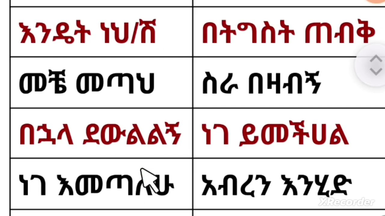 #education #habesha #learning በየ ቀኑ ምንጠቀማቸው አጫጭር አረፍተ ነገሮች