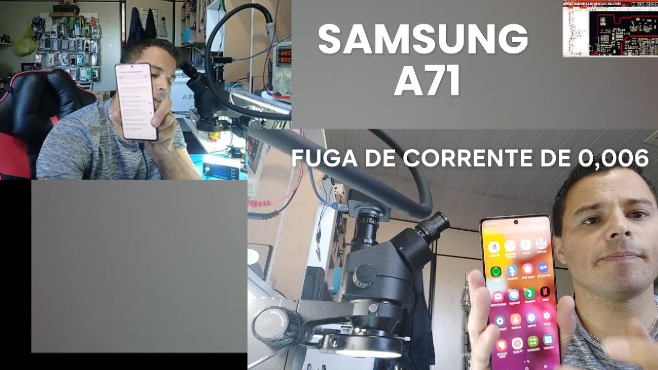 SAMSUNG A71 COM FUGA DE CORRENTE