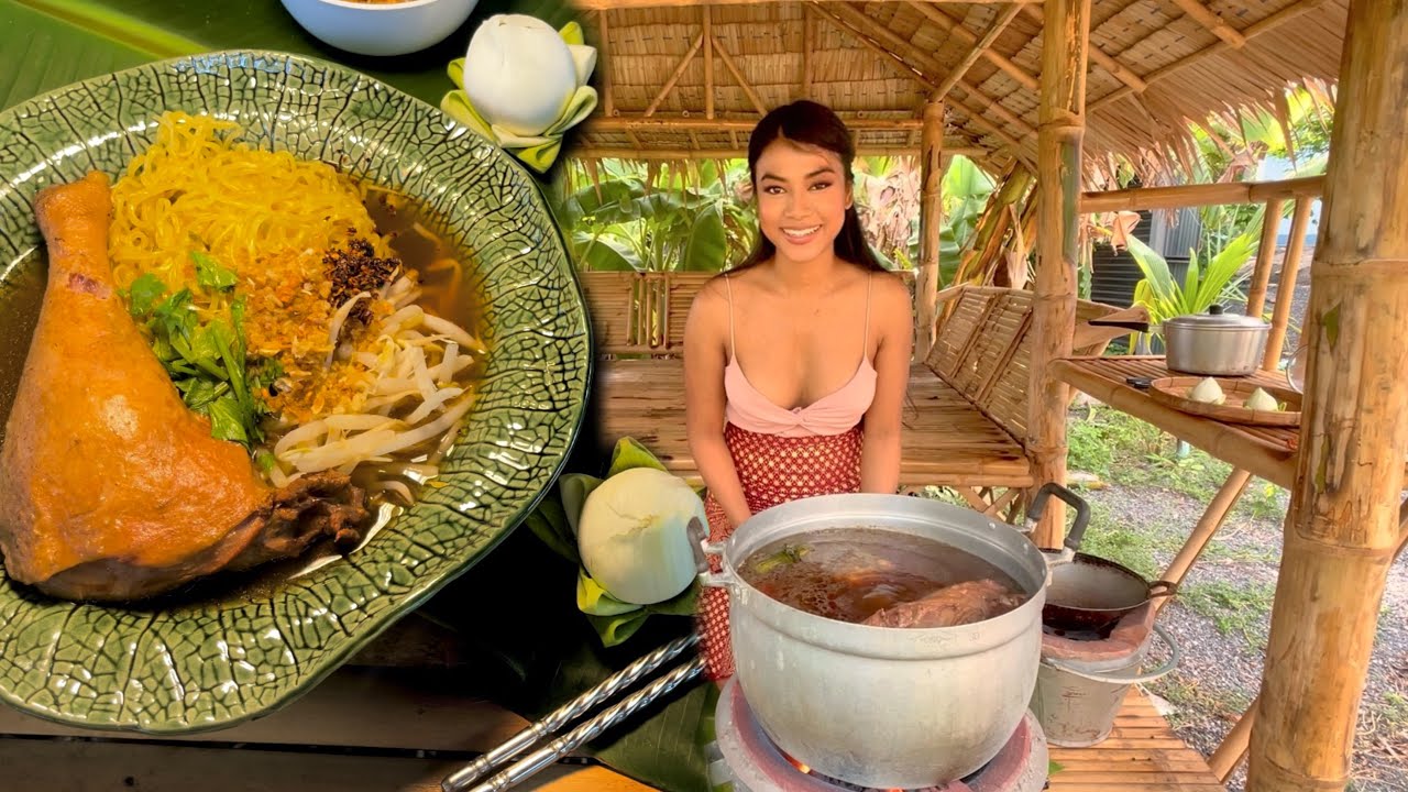 Как приготовить утиный суп с лапшой | Утренний свежий рынок | Сельская жизнь