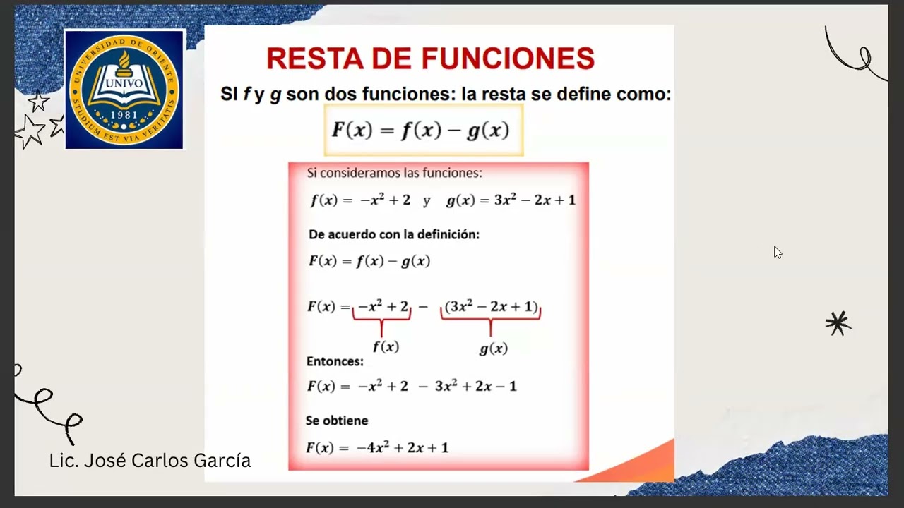 Operacions con funciones