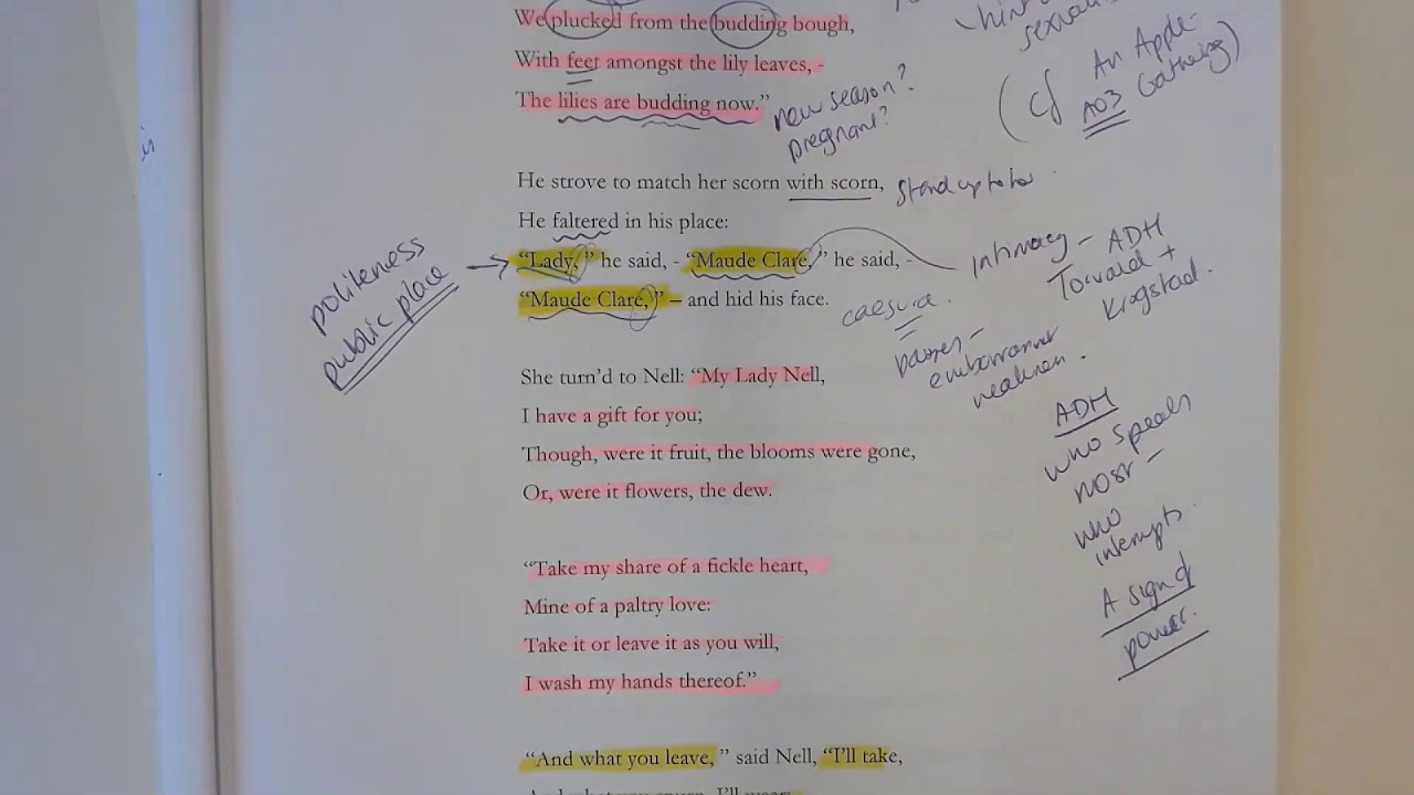 Maude Clare - Analysis and Comparison to A Doll's House 2of3