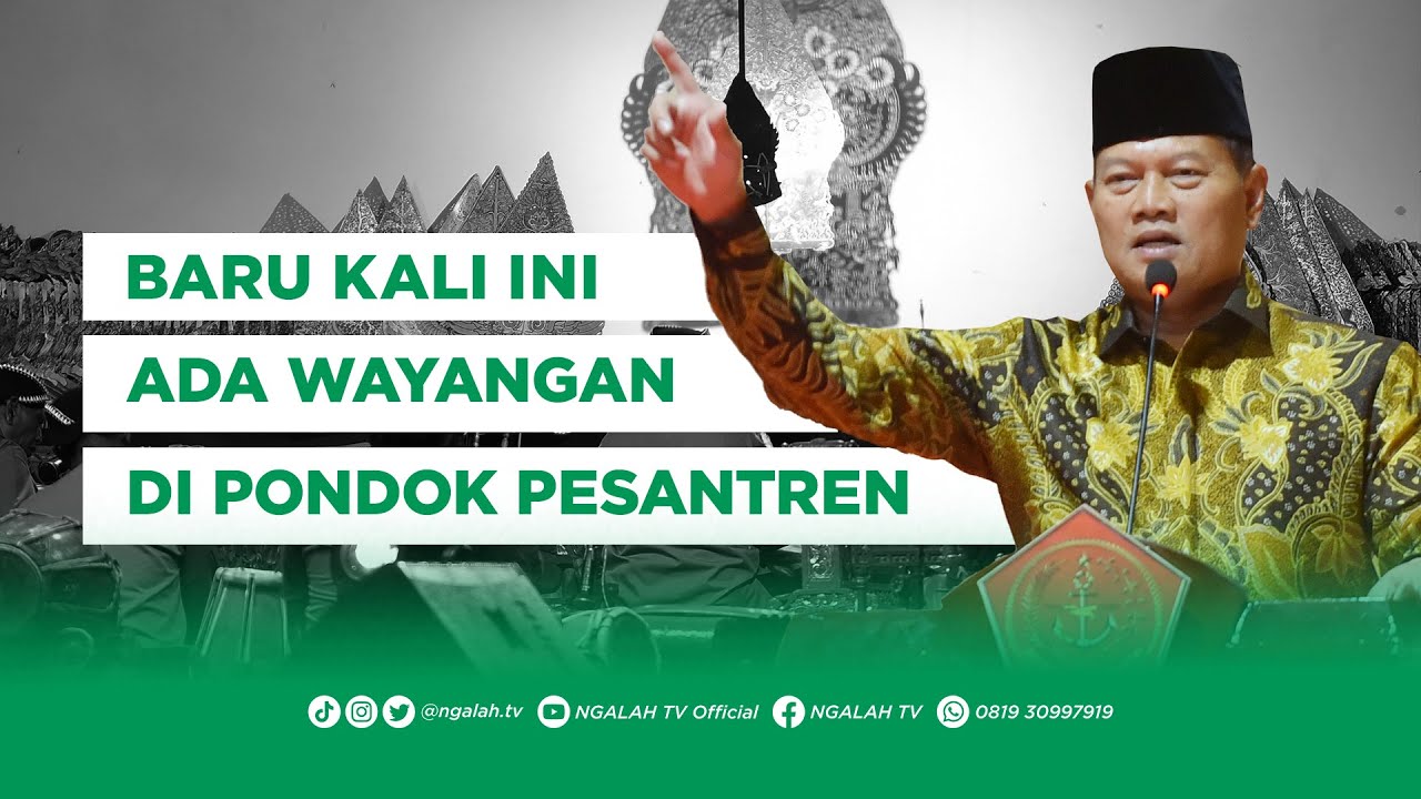 BARU KALI INI ADA WAYANGAN DI PONDOK PESANTREN - Panglima TNI Yudo Margono di PP. Ngalah Pasuruan