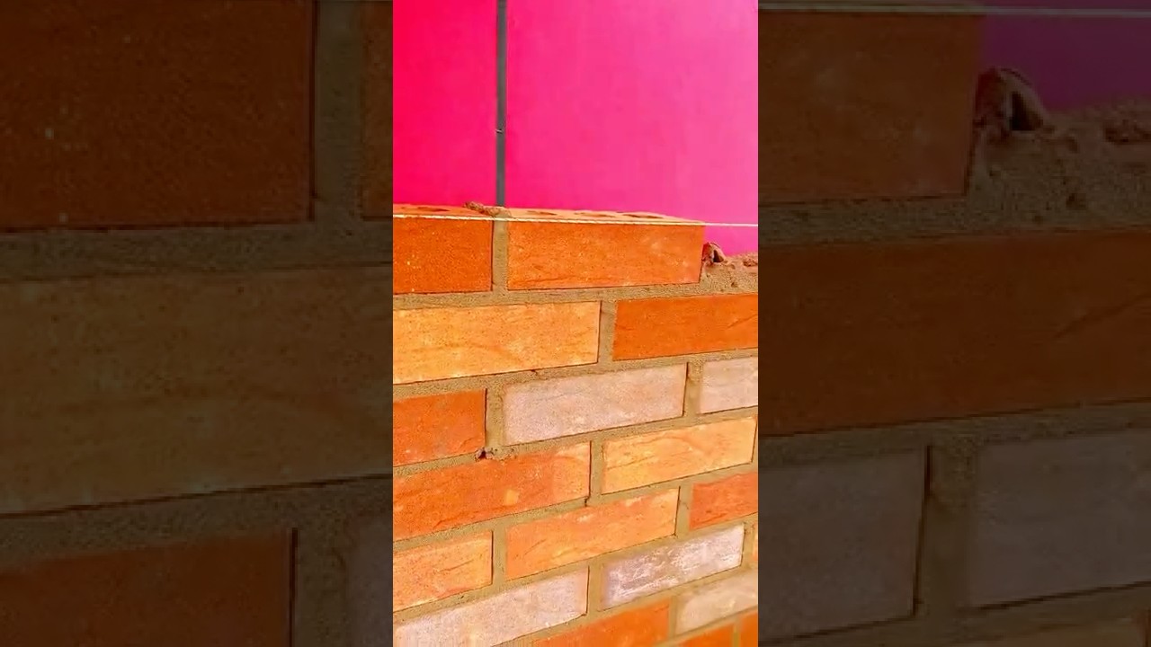 So Smooth! Bricklaying Is Surprisingly Relaxing to Watch! #work #construction #relaxing #satisfying