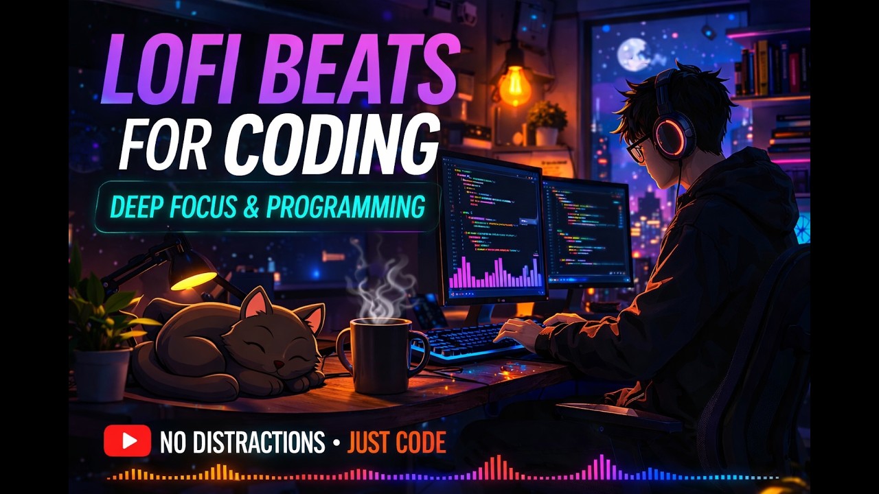 Deep Focus LofiCat 💻 | Coding Music for Programmers | Study & Work 1HR