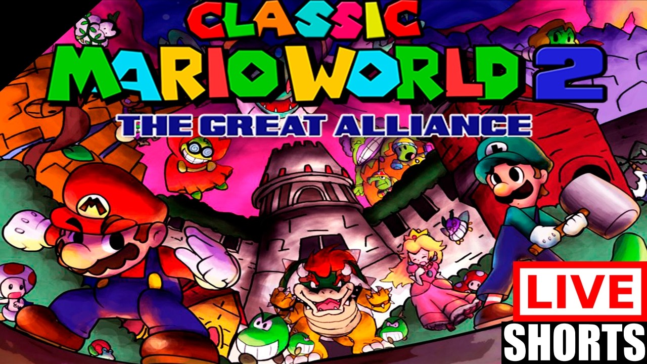 🔴Super Mario World: Classic Mario World 2 The Great Alliance 100% [ LIVE SHORTS ]