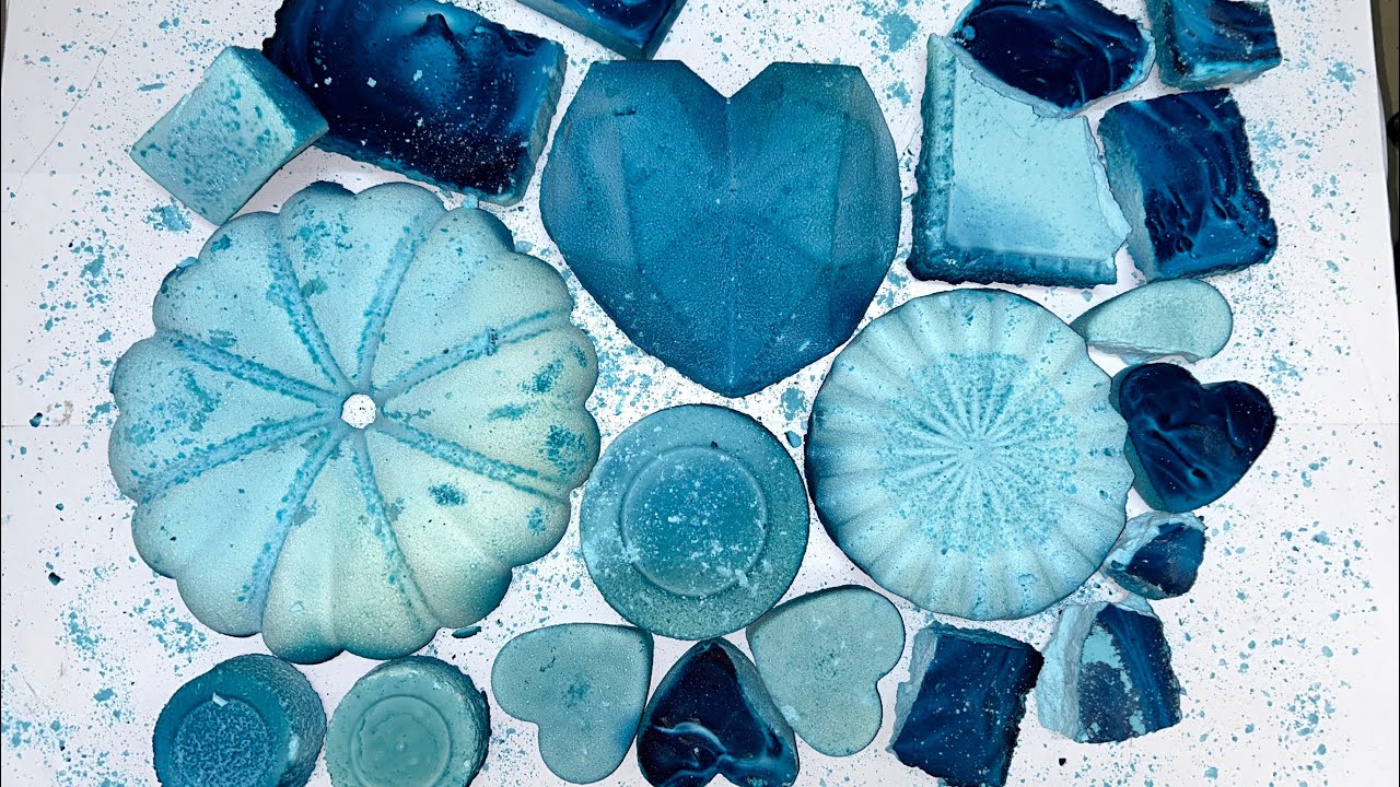 Brilliant Blue😍💙✨Super crispy and powdery✨Oddly satisfying ASMR video. Relaxing sound ☺️ 
