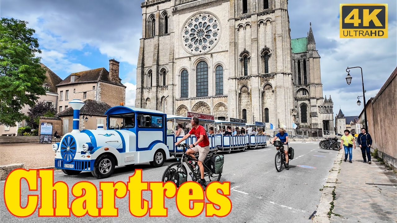 Chartres, France 🇫🇷 - 4K HDR Walking Tour | Chartres 4K | A Walk In Paris